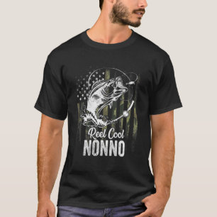 Mens Camo Flag Print Reel Cool Nonno Funny Fathers T-Shirt