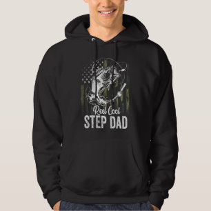Mens Camo Flag Print Reel Cool Step Dad Fathers D Hoodie