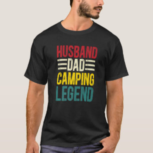 Mens  Camper Husband Dad Camping Legend Vintage Fa T-Shirt