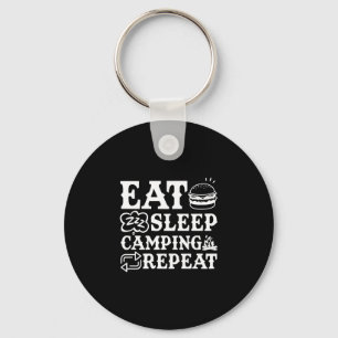 Mens camping bonfire camp life forest camper key ring