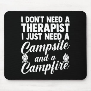 Mens camping bonfire camp life forest camper mouse pad