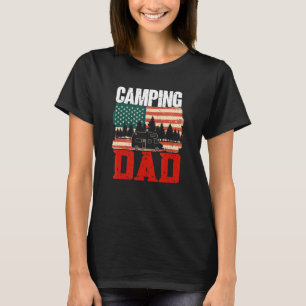 Mens Camping Dad Camper Caravan Camping 12 T-Shirt