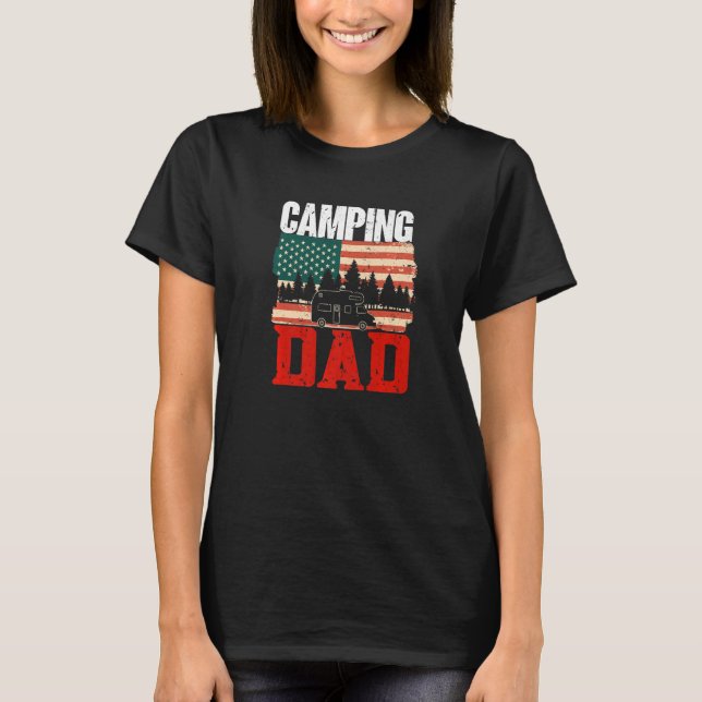 Mens Camping Dad Camper Caravan Camping 14 T-Shirt (Front)