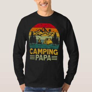 Mens Camping Papa Vintage Retro Camping Father's T-Shirt