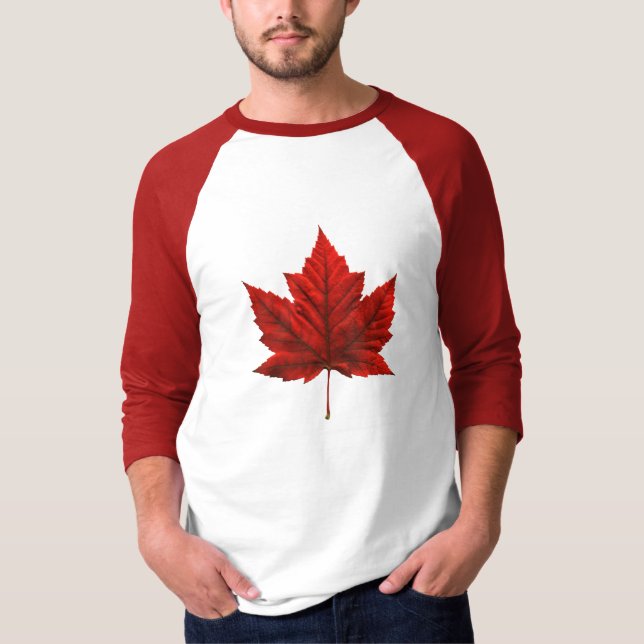 Men's Canada Flag Baseball Jersey Souvenir Shirt (Front)