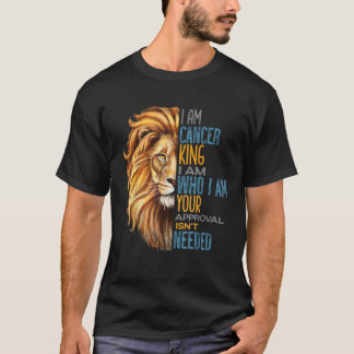 Mens Cancer King Zodiac Astrology Birthday Lion Sl T-Shirt