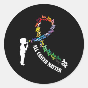 Mens Cancer Matters Awareness Saying World Cancer Classic Round Sticker