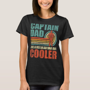 Mens Captain Dad Like A Regular Dad But Cooler Fa T-Shirt