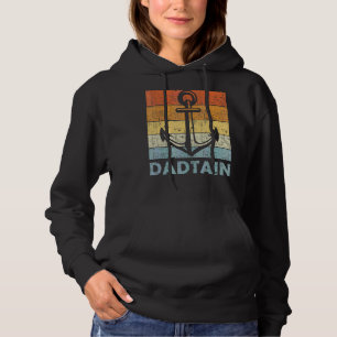 Mens Captain Dad Man Myth Daddy Father's Day Boat Hoodie
