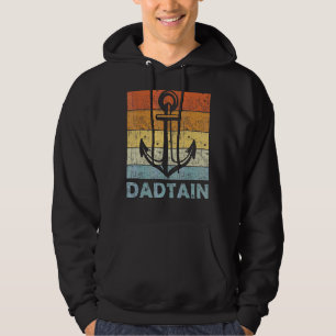 Mens Captain Dad Man Myth Daddy Father's Day Boat Hoodie