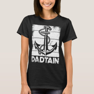 Mens Captain Dad Man Myth Daddy Father's Day Boat T-Shirt