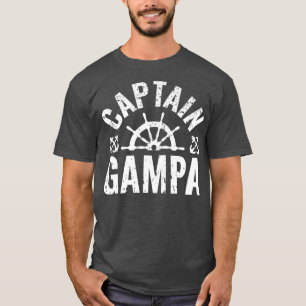 Mens Captain Gampa Boat Owner Lake Boating Father' T-Shirt