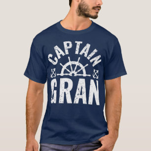 Mens Captain Gran Boat Owner Lake Boating Father's T-Shirt