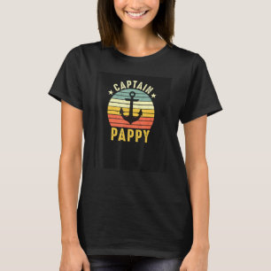 Mens Captain Pappy Grandpa Nautical Boat Anchor T-Shirt