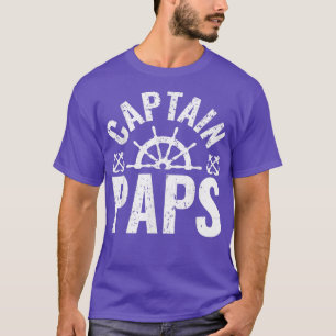 Mens Captain Paps Boat Owner Lake Boating Father's T-Shirt