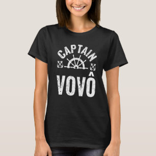 Mens Captain Vovo Boat Owner Lake Boating Father's T-Shirt