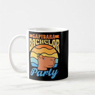 Mens Capybara Bachelor Party Groom Bride Team Coffee Mug