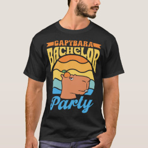 Mens Capybara Bachelor Party Groom Bride Team T-Shirt