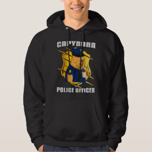 Mens Capybara Police Officer 22 Hoodie