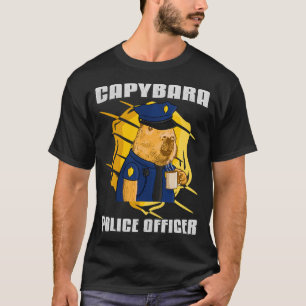 Mens Capybara Police Officer 22 T-Shirt