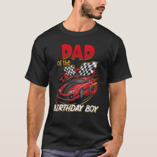 Mens Car Racing Dad of Birthday Boy Formula Race C T-Shirt