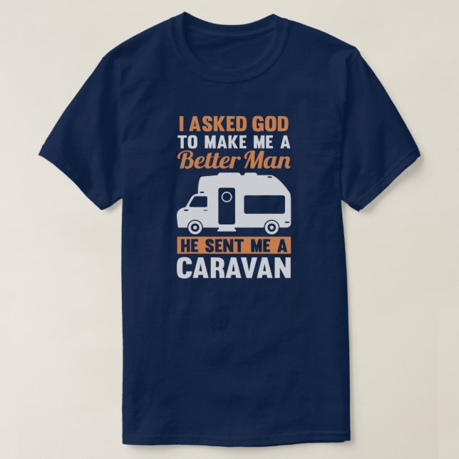 Mens Caravan Camping  T-Shirt (Design Front)