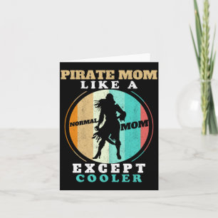 Mens caribbean buccaneer mother sea thief retro card