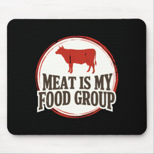 Mens carnivore meat is food group beef performance mouse pad