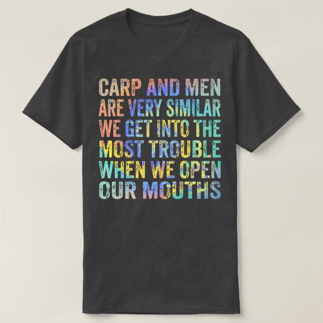 Mens Carp Fishing Funny Catfish Carp Fishing Lover T-Shirt (Design Front)