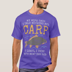 Mens Carp Husband Wife  Funny Carps Fishing Angler T-Shirt
