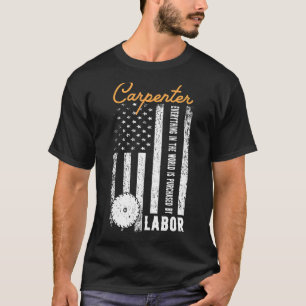 Mens Carpenter Happy Labour Day Usa Vintage Flag F T-Shirt