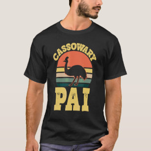 Mens Cassowary Pai Cute Cassowary Party Portuguese T-Shirt