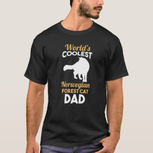 Mens Cat Father Norwegian Forest Dad T-Shirt