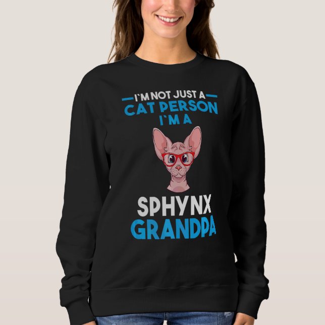 Mens Cat Grandfather Sphynx Grandpa Sweatshirt (Front)