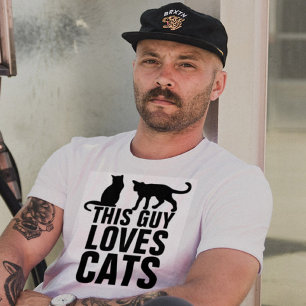 Men's Cat T-Shirts, THIS GUY LOVES CATS T-Shirt