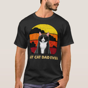 Mens Cat With Sunglasses Best Cat Dad Ever  T-Shirt