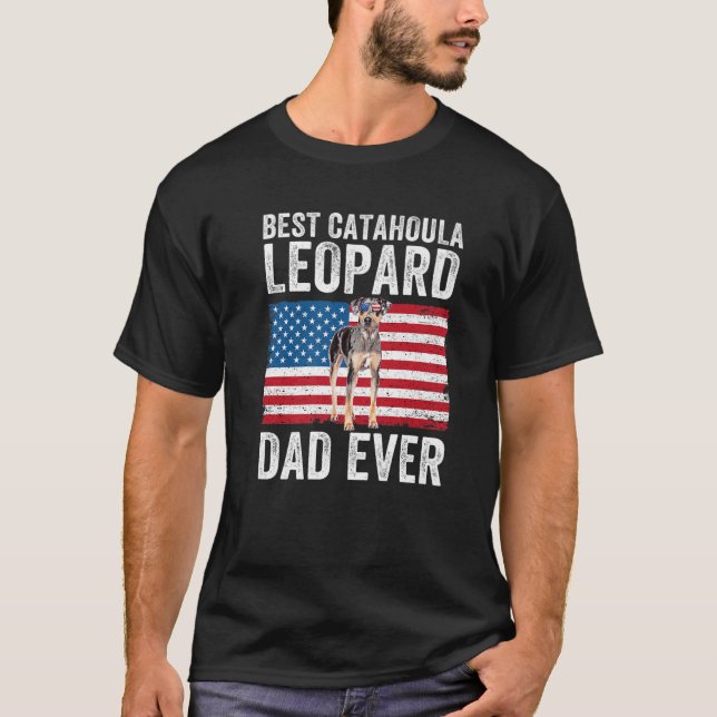 Mens Catahoula Dad Catahoula Leopard Dog Dad USA A T-Shirt (Front)