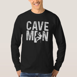 Mens Cave Man Spelunking Caving Cave Diver Diving  T-Shirt
