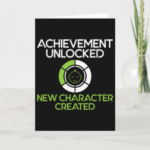 Mens Character Created New Dad Pregnancy Announcem Card