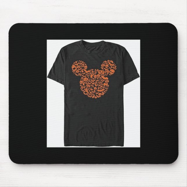 Mens Characters Mouse Ears Halloween Icons  Mouse Pad (Front)