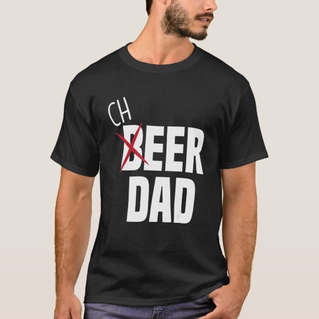 Mens Cheer Dad Cheerleading Dad Beer   Cheerleader T-Shirt (Front)