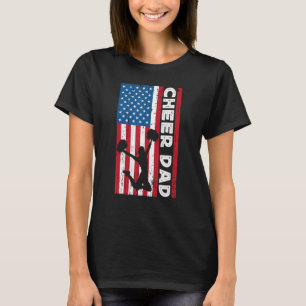 Mens Cheer Dad For Men Usa American Flag Cheerlead T-Shirt