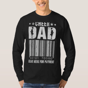 Mens Cheer Dad Scan For Payment Cheerleader For Fa T-Shirt