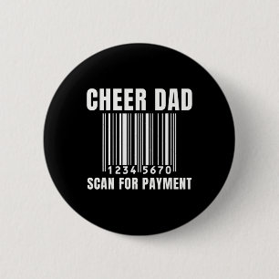 Mens Cheerleading Dad Cheerleader Girls Parents - 6 Cm Round Badge