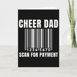 Mens Cheerleading Dad Cheerleader Girls Parents -  Card