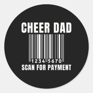 Mens Cheerleading Dad Cheerleader Girls Parents - Classic Round Sticker