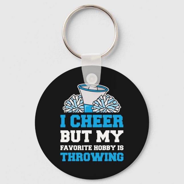 Mens Cheerleading Design For A Cheer Boy  Key Ring (Front)