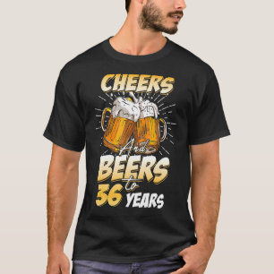 Mens Cheers And Beers To 36 Years Old 36th Birthda T-Shirt