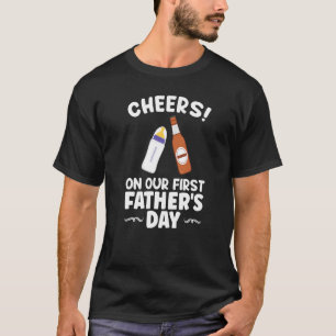 Mens Cheers On Our First Father's Day Grandpa T-Shirt