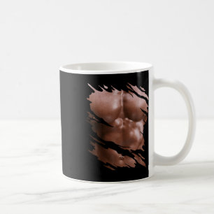 Mens Chest Six Pack I Muscles Bodybuilder I Fake M Coffee Mug
